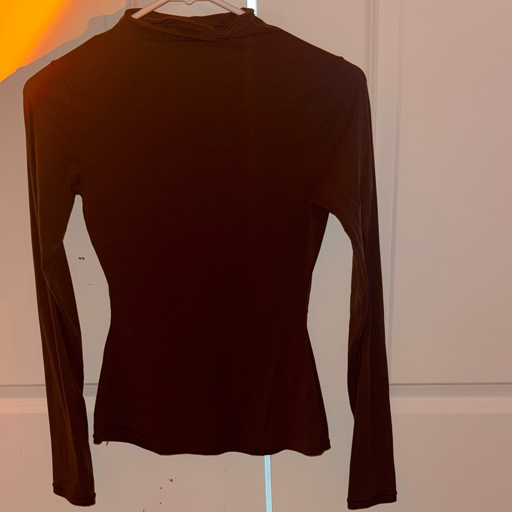 Skims Long Sleeve Slim Fit Top - brown
